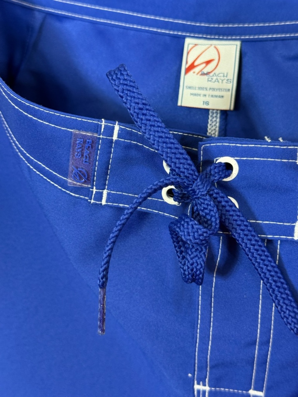 Beach Rays, Women's Royal Blue Board Shorts with Drawstring Waist. Size 16 - Picture 6 of 7